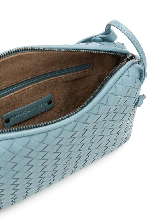 Bottega Veneta - Pillow Soft Blue Intrecciato Small Crossbody