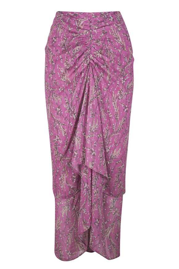 Veronica Beard Sira Orchid Floral Midi Skirt - view 1