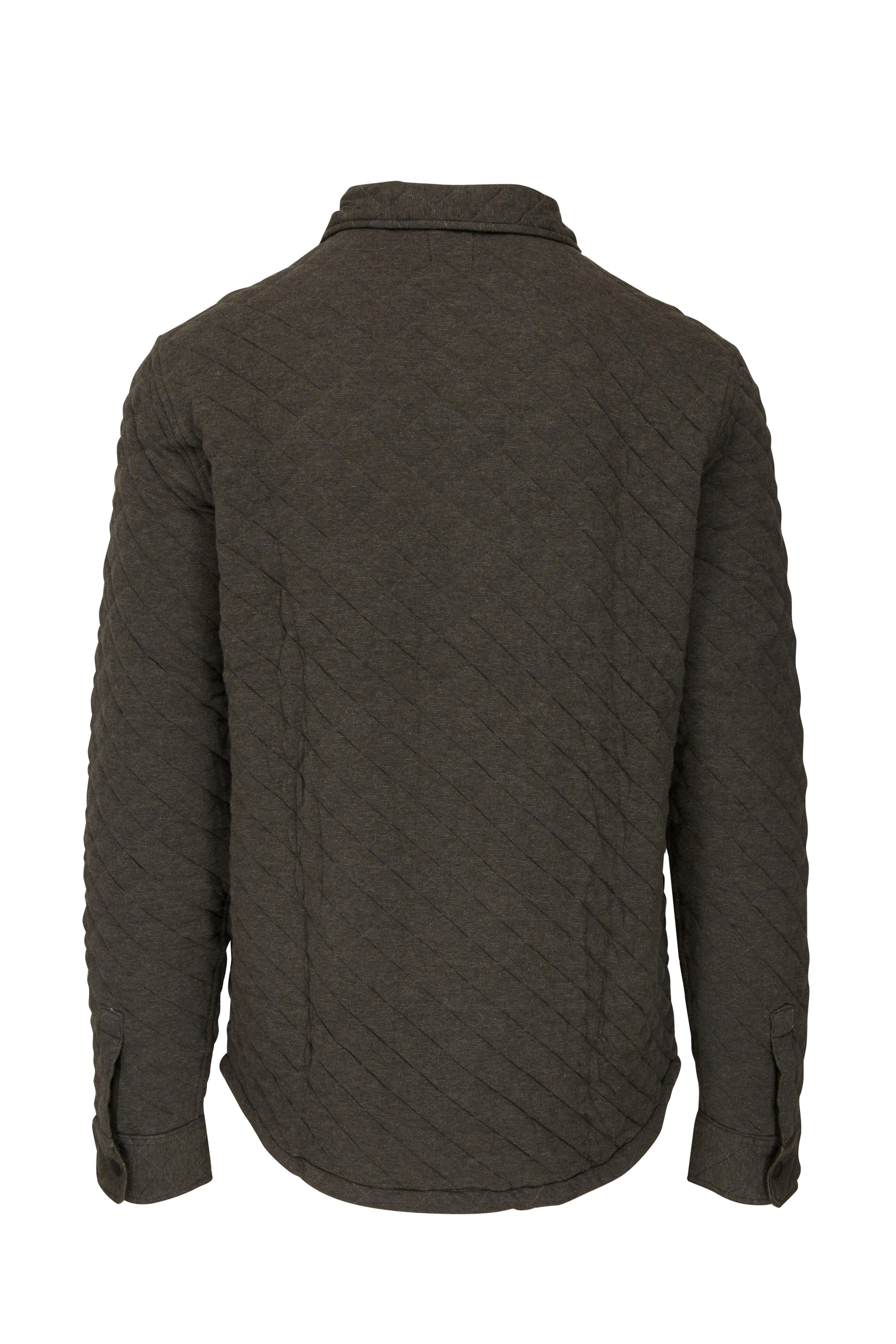 Faherty Brand Epic Olive Quilted Fleece CPO Jacket