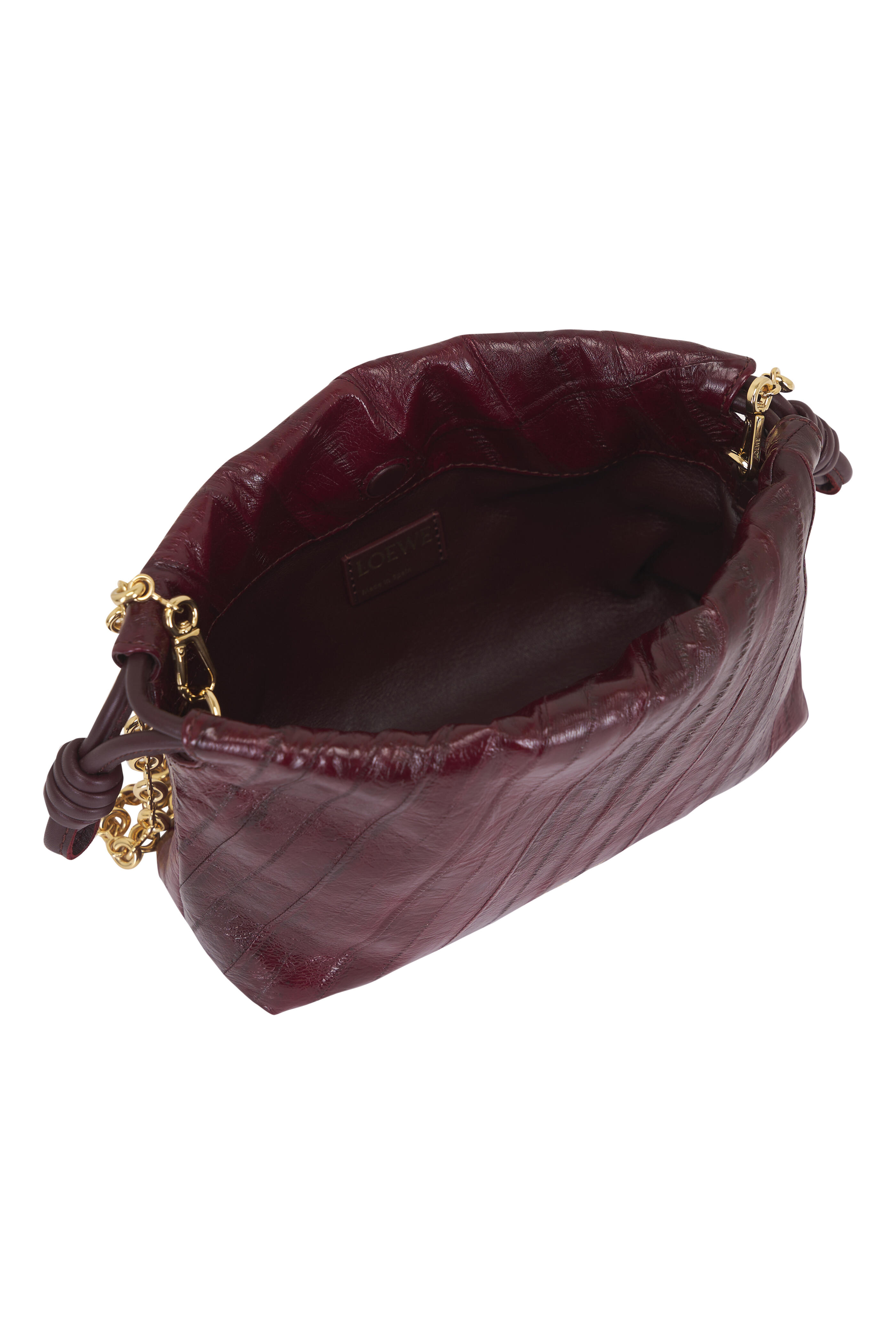 Loewe - Mini Flamenco Burgundy Clutch