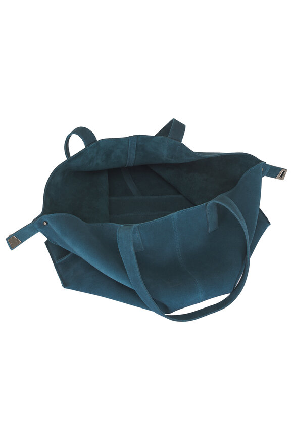 Akris Medium Ai Blue Suede Shoulder Tote - view 5
