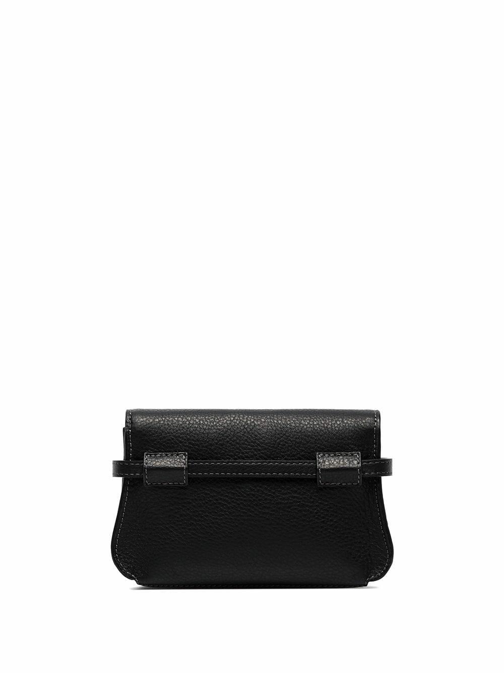Chloé - Marcie Black Grained Leather Mini Belt Bag