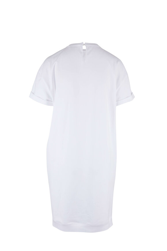 Brunello Cucinelli - White Short Sleeve T-Shirt Dress