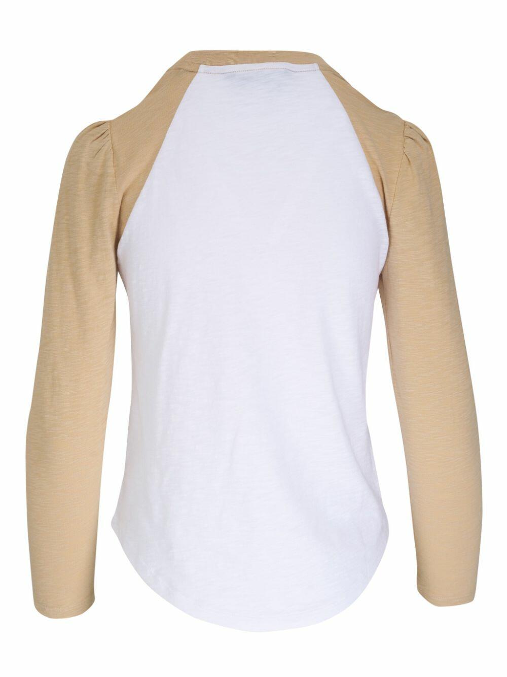 Veronica Beard - Mason Khaki & White Baseball T-Shirt