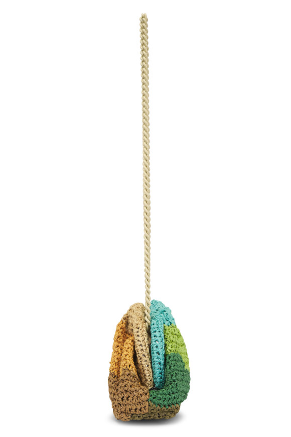 Maria La Rosa Layers Game Green Crochet Shoulder Bag - view 4