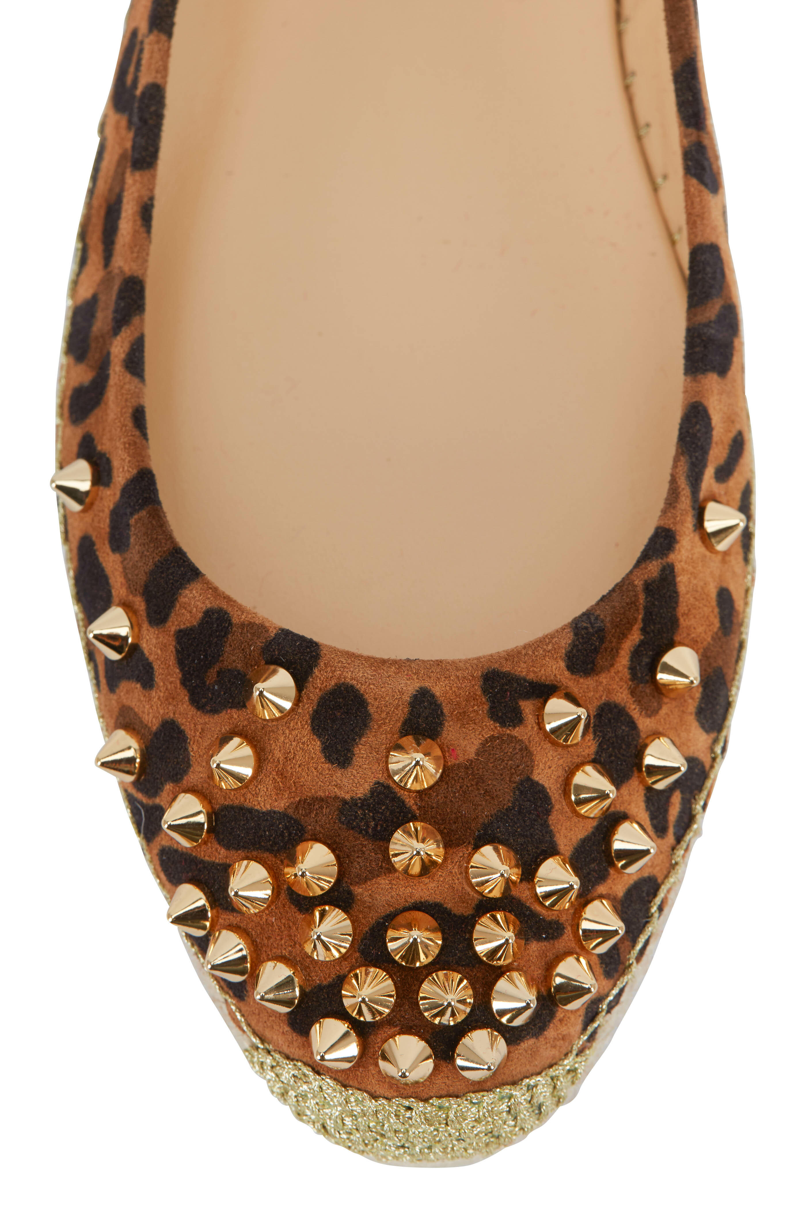 Christian Louboutin - Aliochette Leopard Print Suede Studded