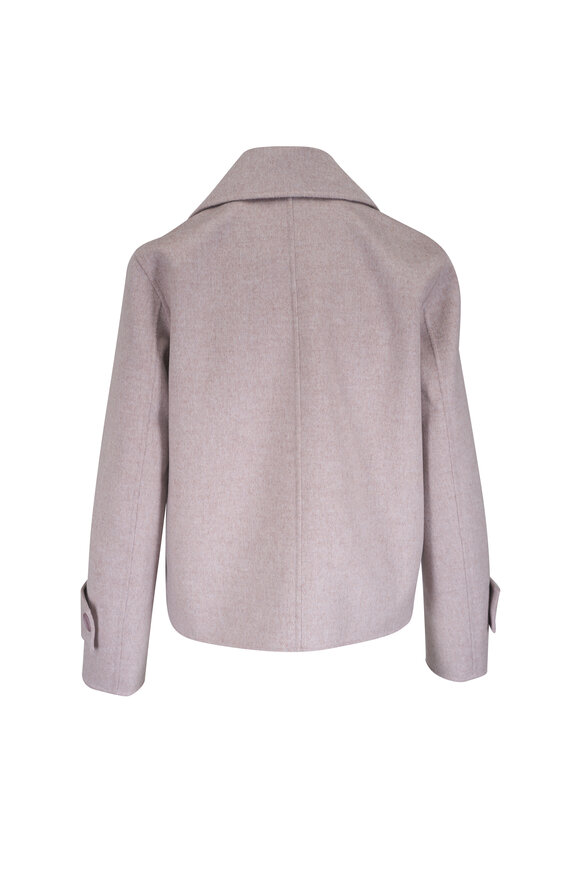 Kinross Taupe Wool & Cashmere Double-Breasted Coat - view 5
