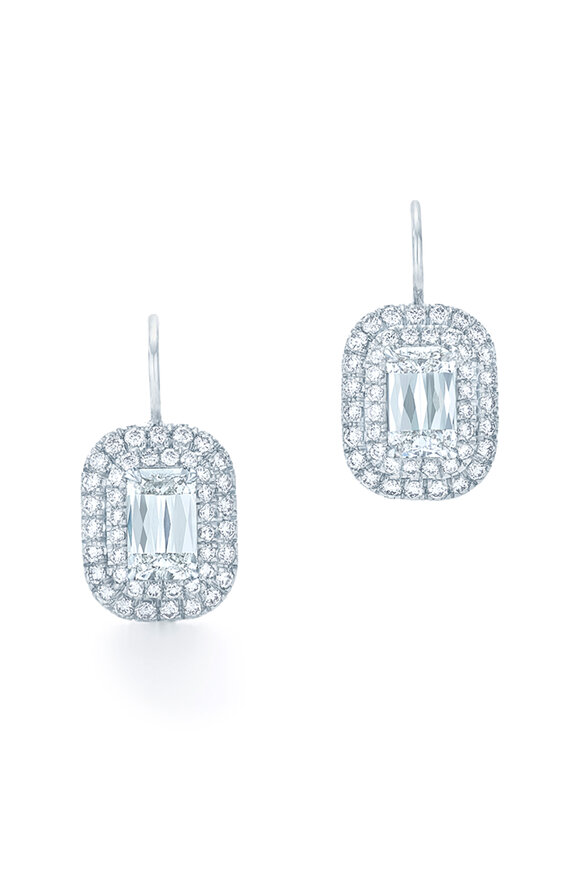 Kwiat 18K White Gold Ashoka Diamond Leverback Earrings