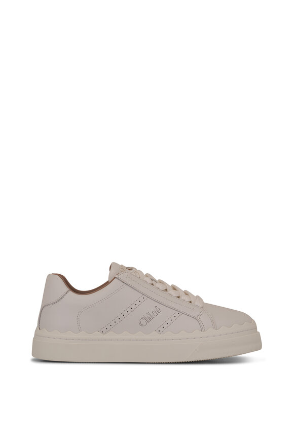 Chloé - Lauren White Perforated Leather Sneaker