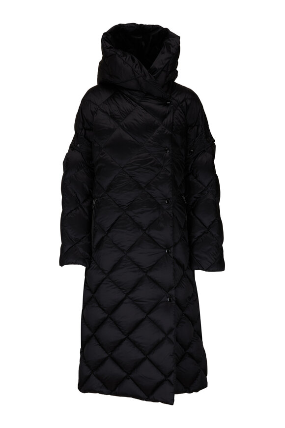 Bogner - Lioba BlackSnap Sleeve Diamond Quilted Down Coat