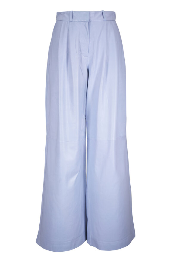 TWP Avery Light Blue Leather Pant