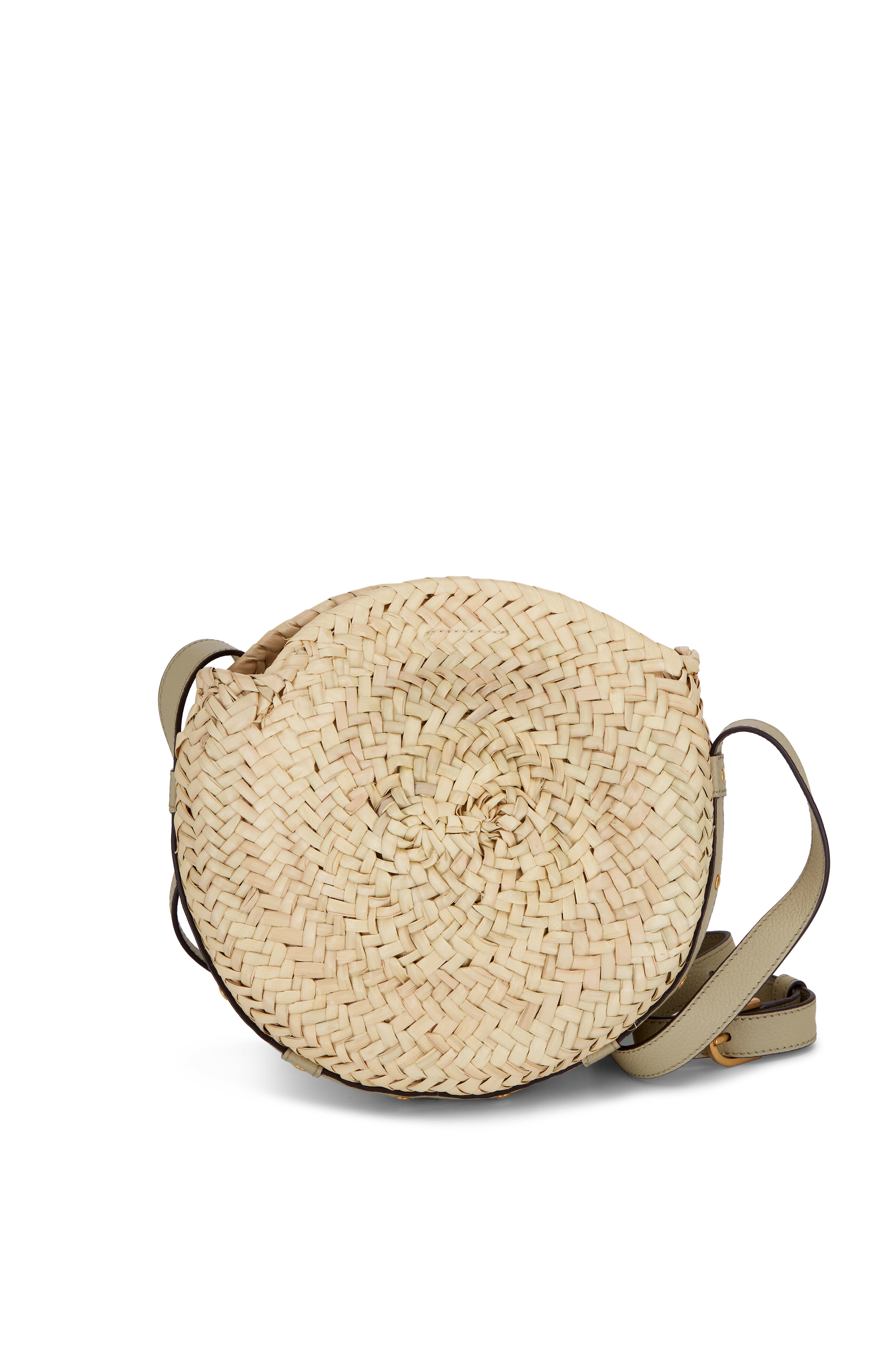 Chloã Women's Marcie White Leather & Raffia Crossbody Bag | by Mitchell Stores