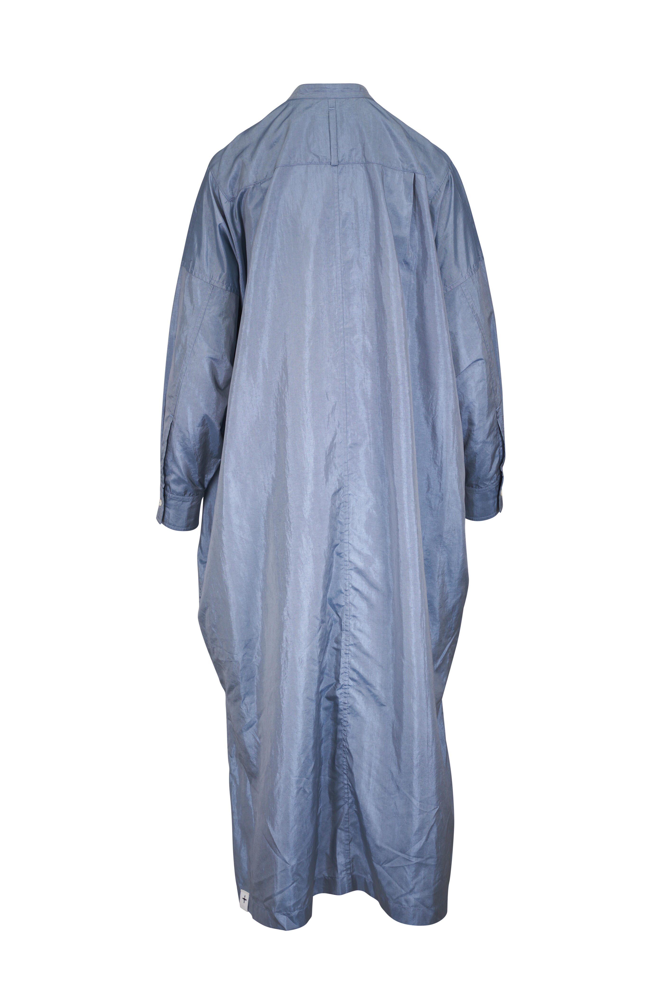 Jil Sander - Light Blue Stand Collar Long Tunic Dress