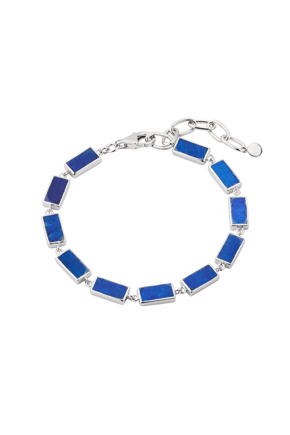 Jan Leslie Sterling Silver Lapis Bracelet