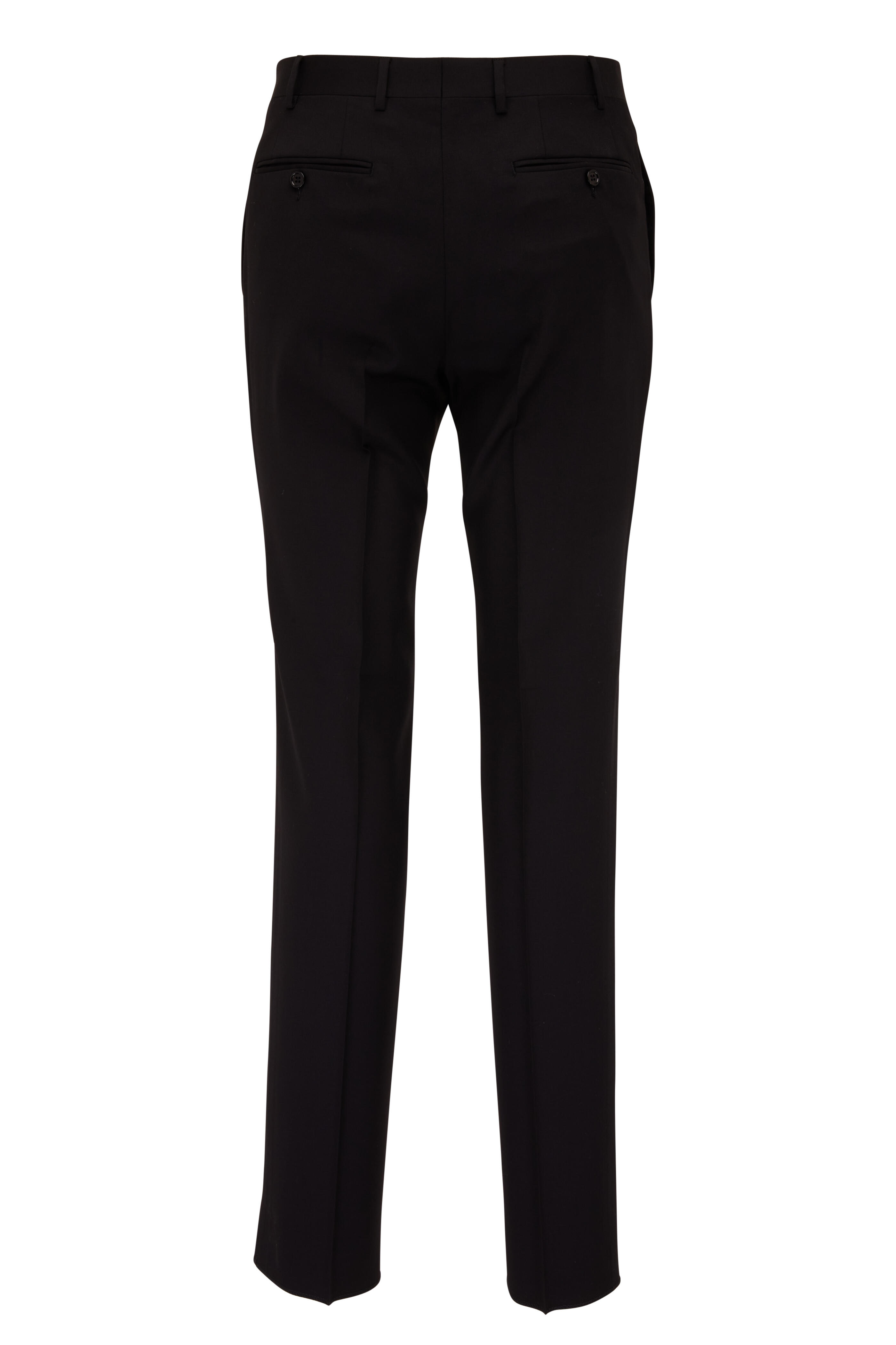 Canali - Black Wool Dress Pant | Mitchell Stores