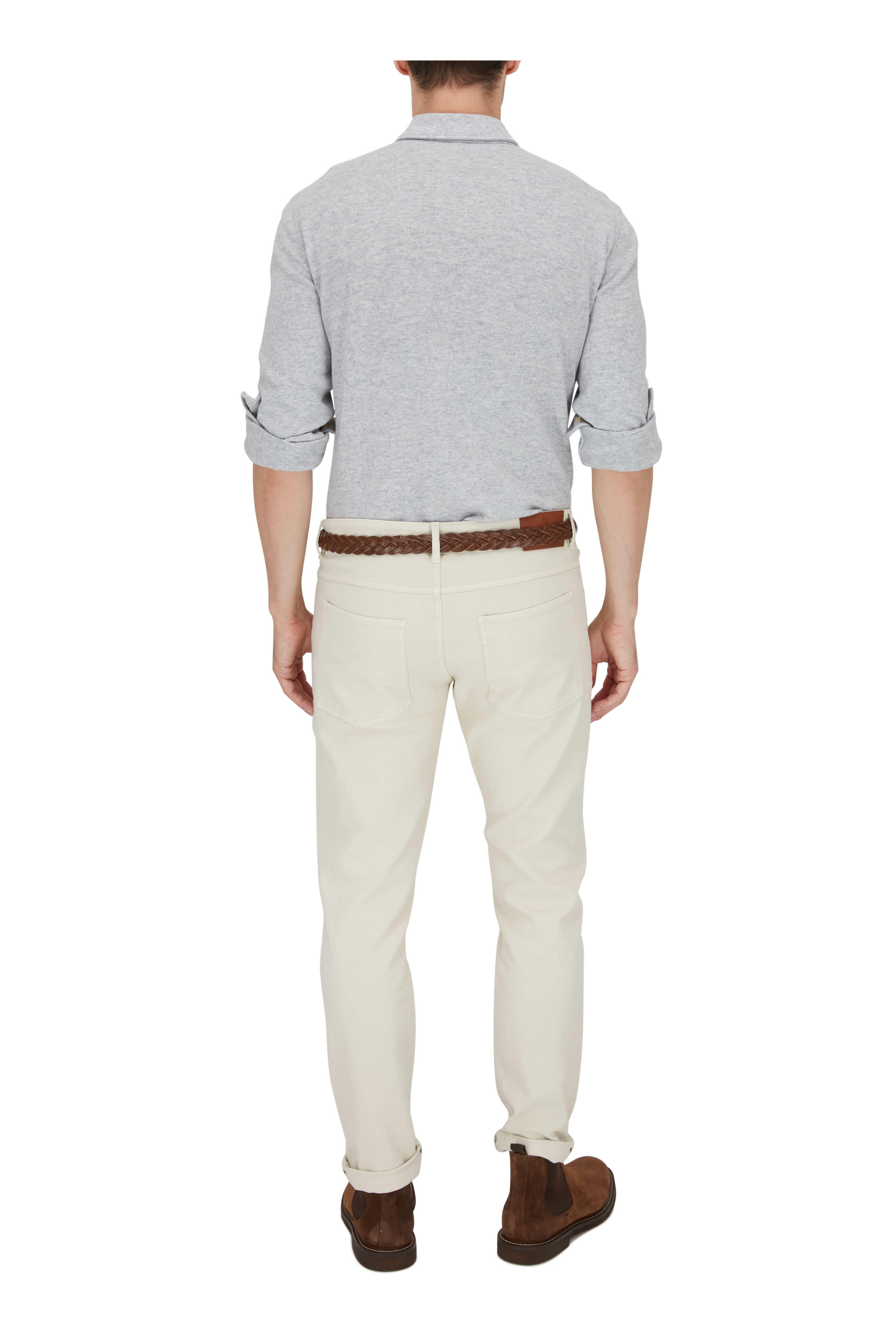 Brunello Cucinelli - Light Gray Western Overshirt