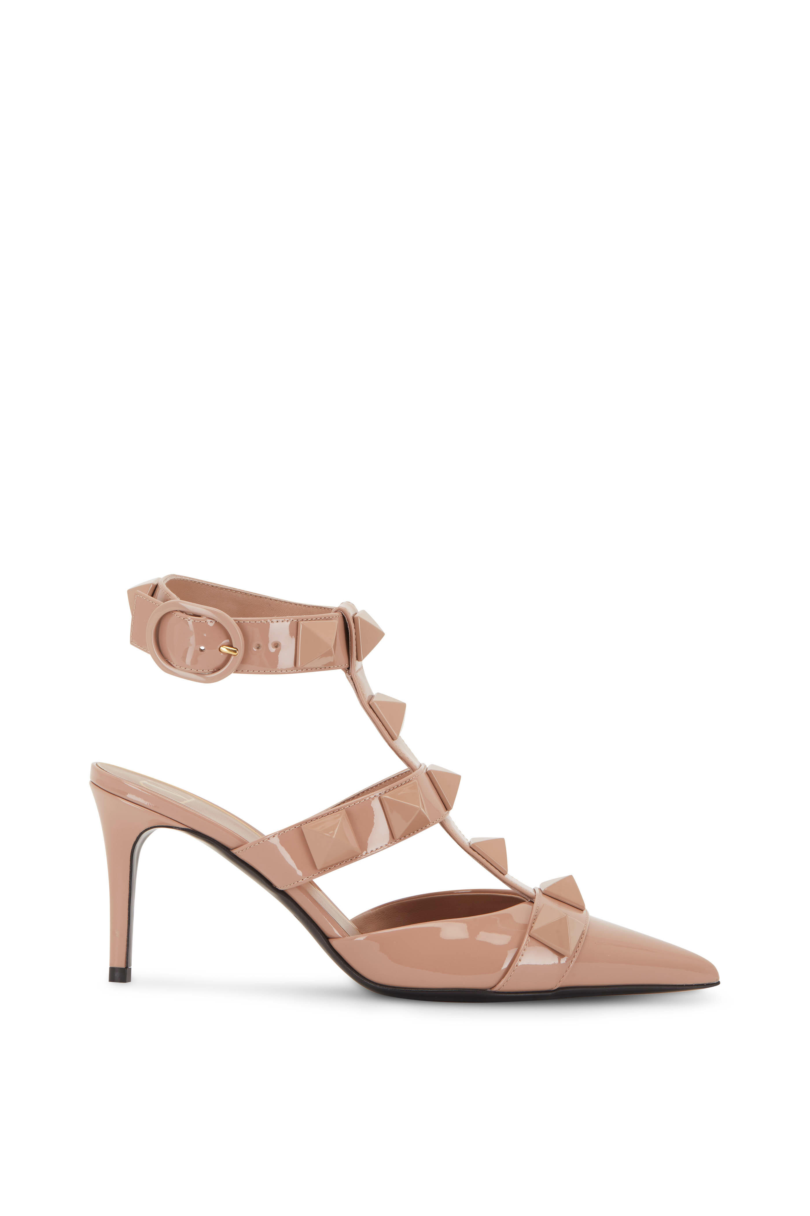 VALENTINO GARAVANI Calfskin Roman Stud T-Strap 90mm Sandals