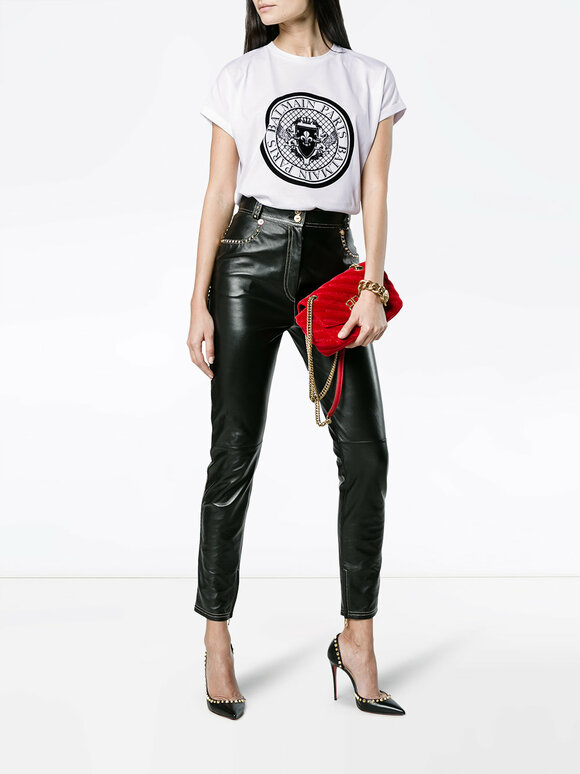 Balmain - White Medallion Graphic T-Shirt