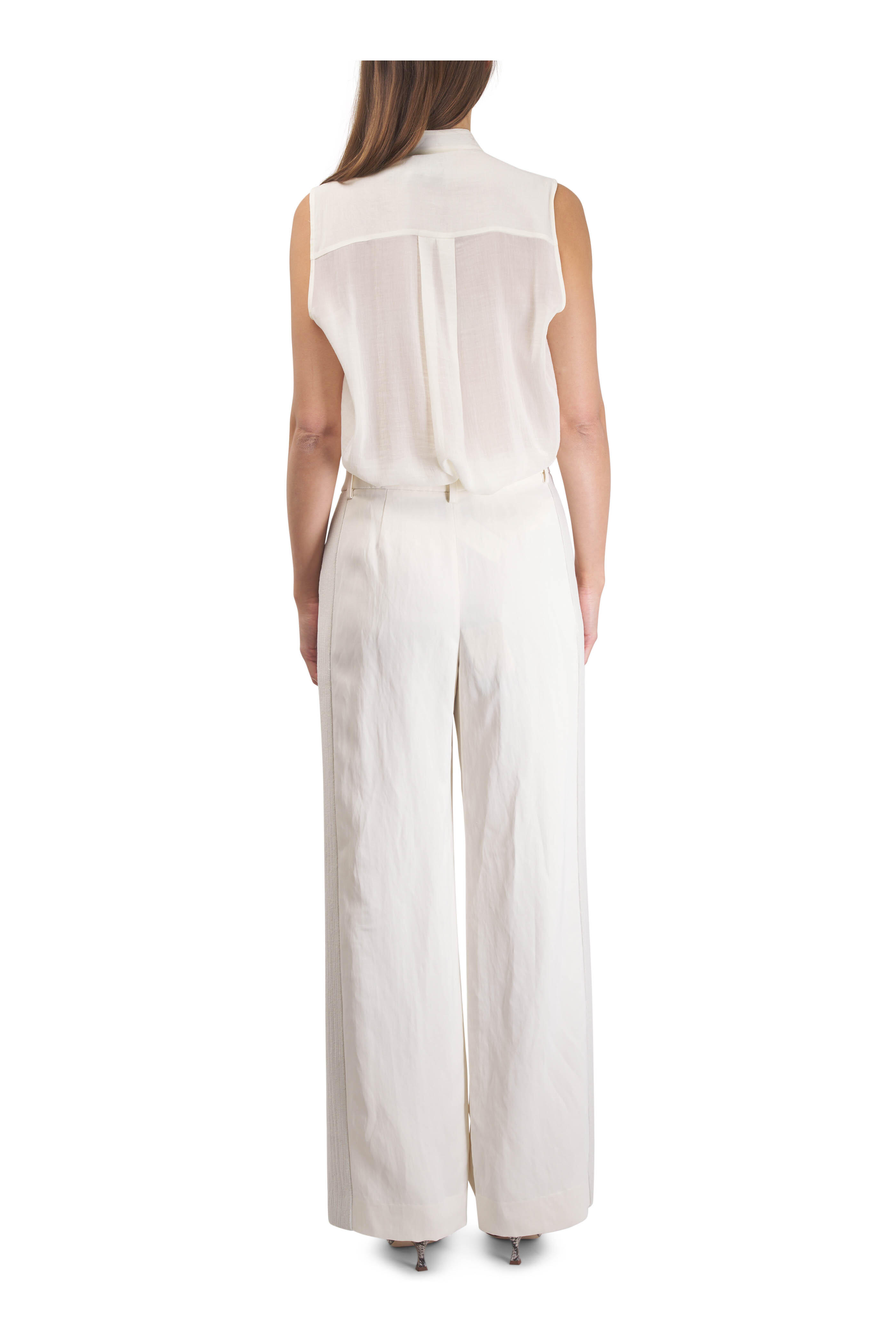 TWP - Adele Ivory Semi-Sheer Sequins Blouse