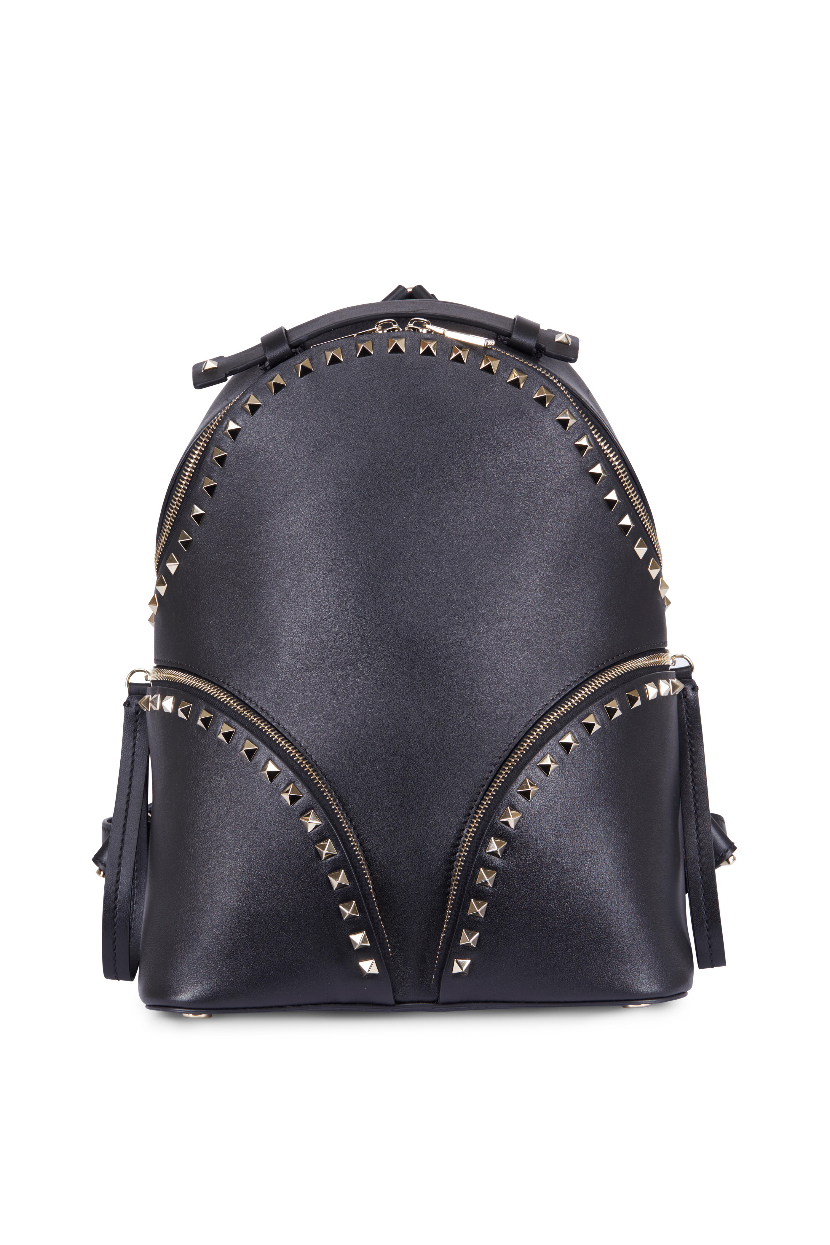Rodet gravid Uventet Valentino Garavani - Rockstud Black Smooth Leather Backpack