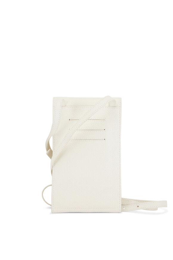 Akris - Anouk White Leather Phone Pouch