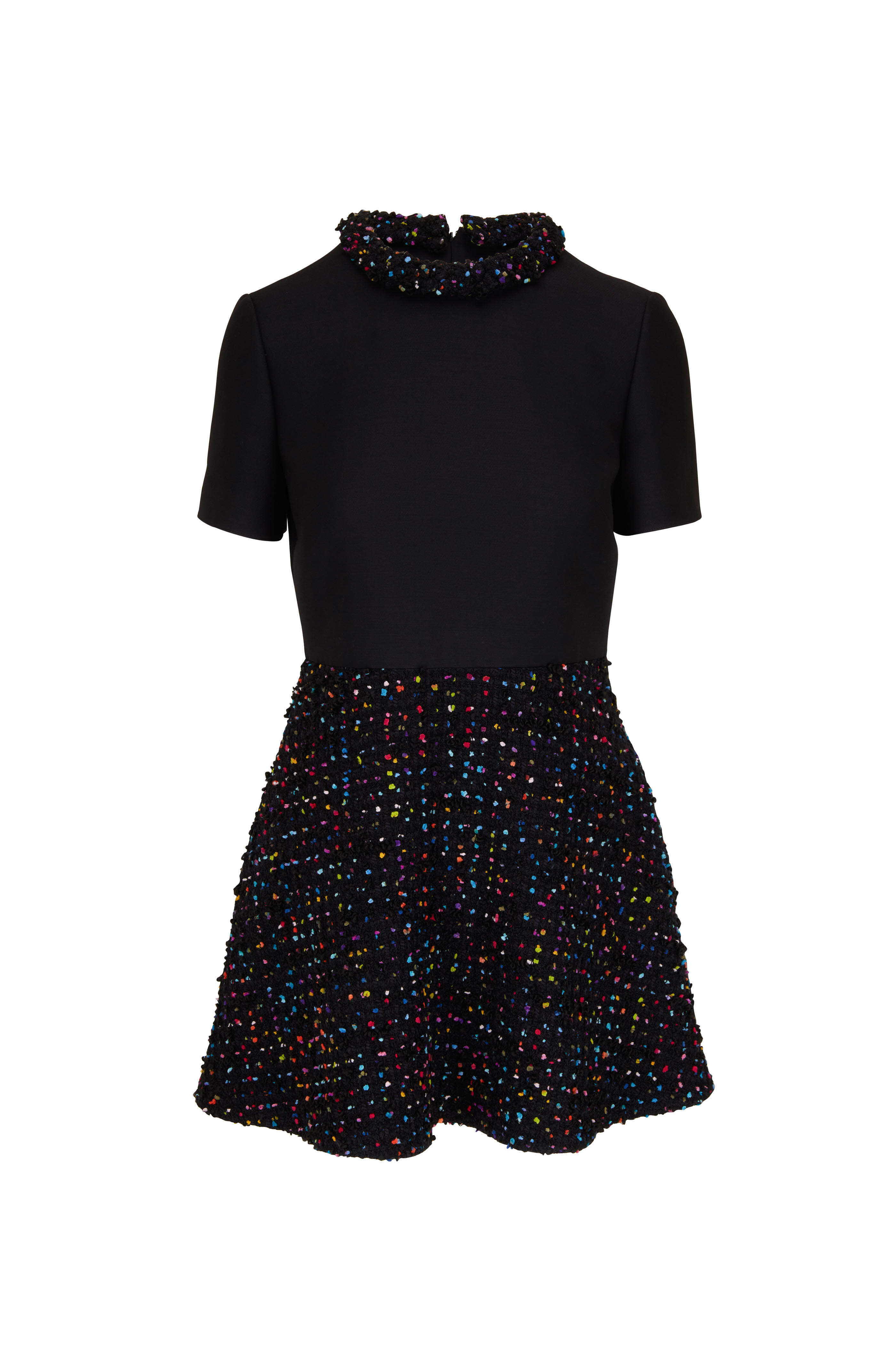 Valentino - Black Multi Tweed Mini Dress