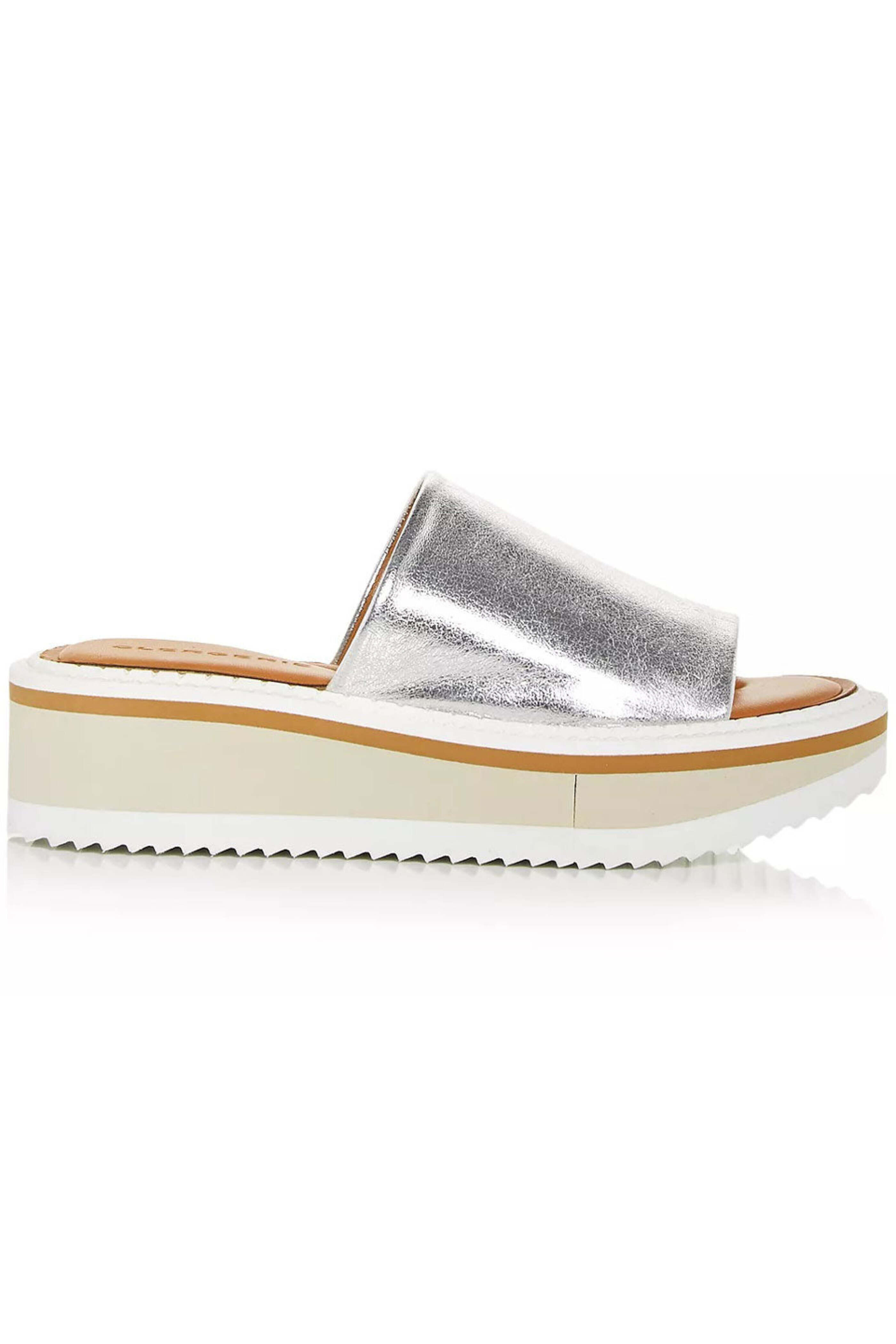 Robert Clergerie - Fastie5 Wedge Slide Sandal in Silver
