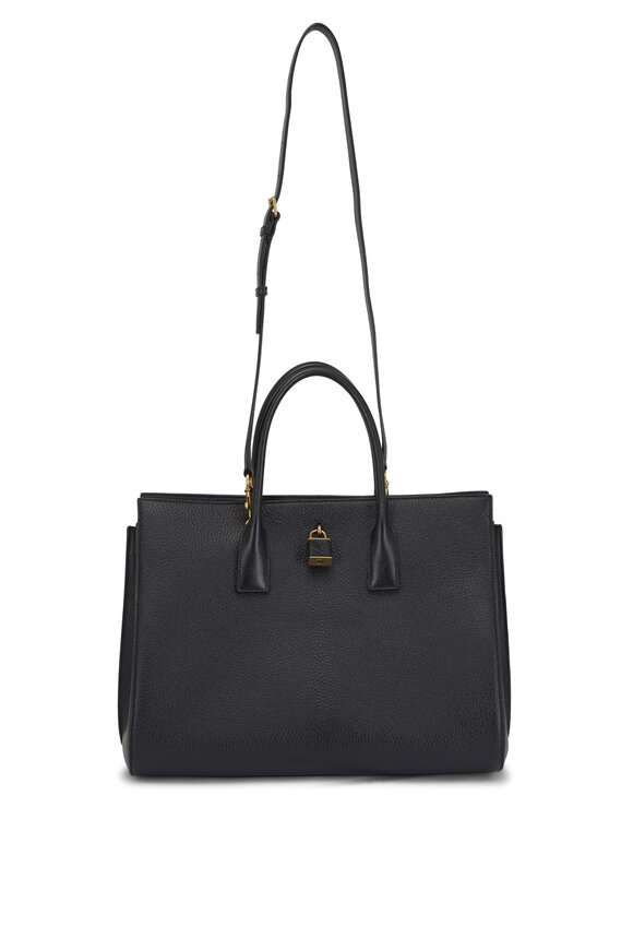 Saint Laurent Large Sac De Jour Black Grained Leather Bag