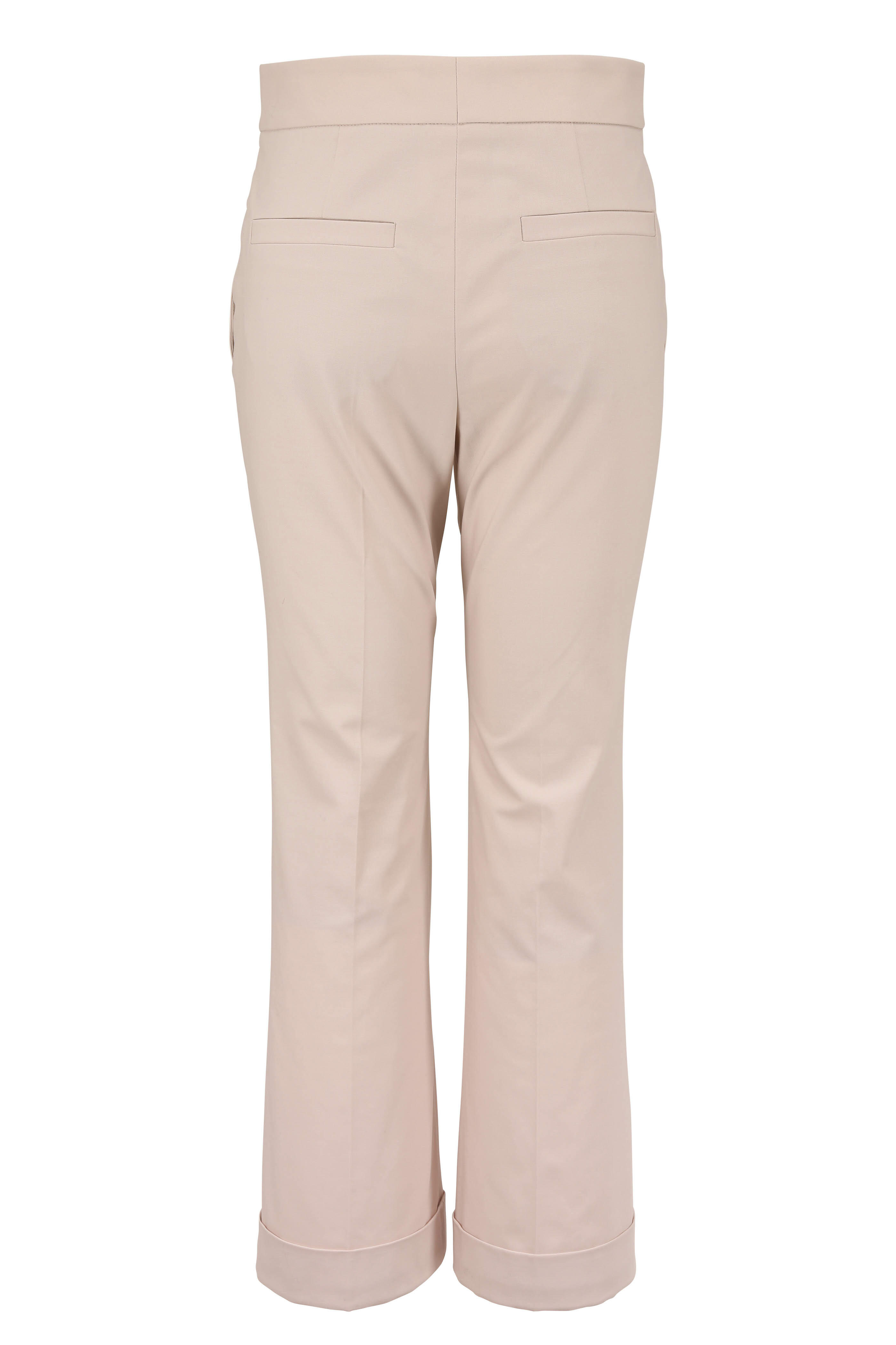 Brunello Cucinelli - Oat Stretch Cotton Cropped Kick Flare Pant