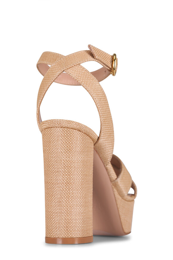 Gianvito Rossi Sabrina Haiti Lino Platform Sandal - view 5
