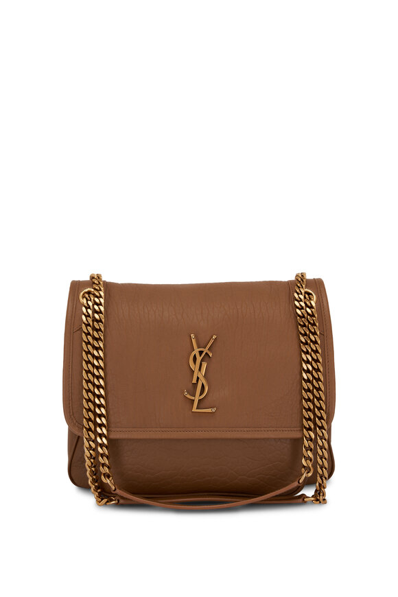 Saint Laurent - Medium Niki Dark Cork Leather Shoulder Bag 