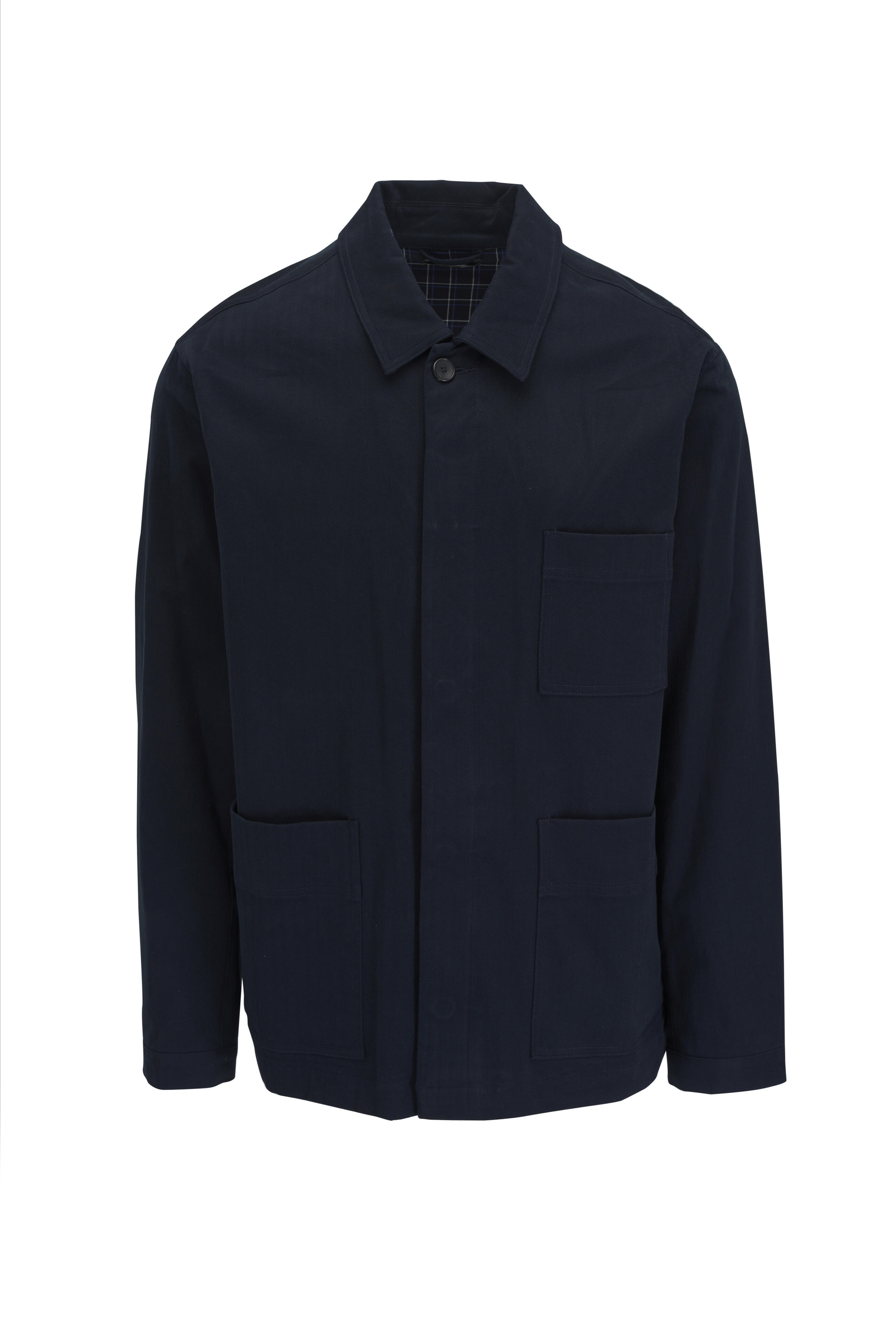 Vince - Coastal Blue Herringbone Chore Jacket