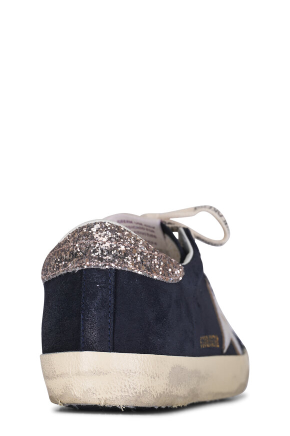 Golden Goose - Super-Star Classic Blue & White Suede Sneaker   