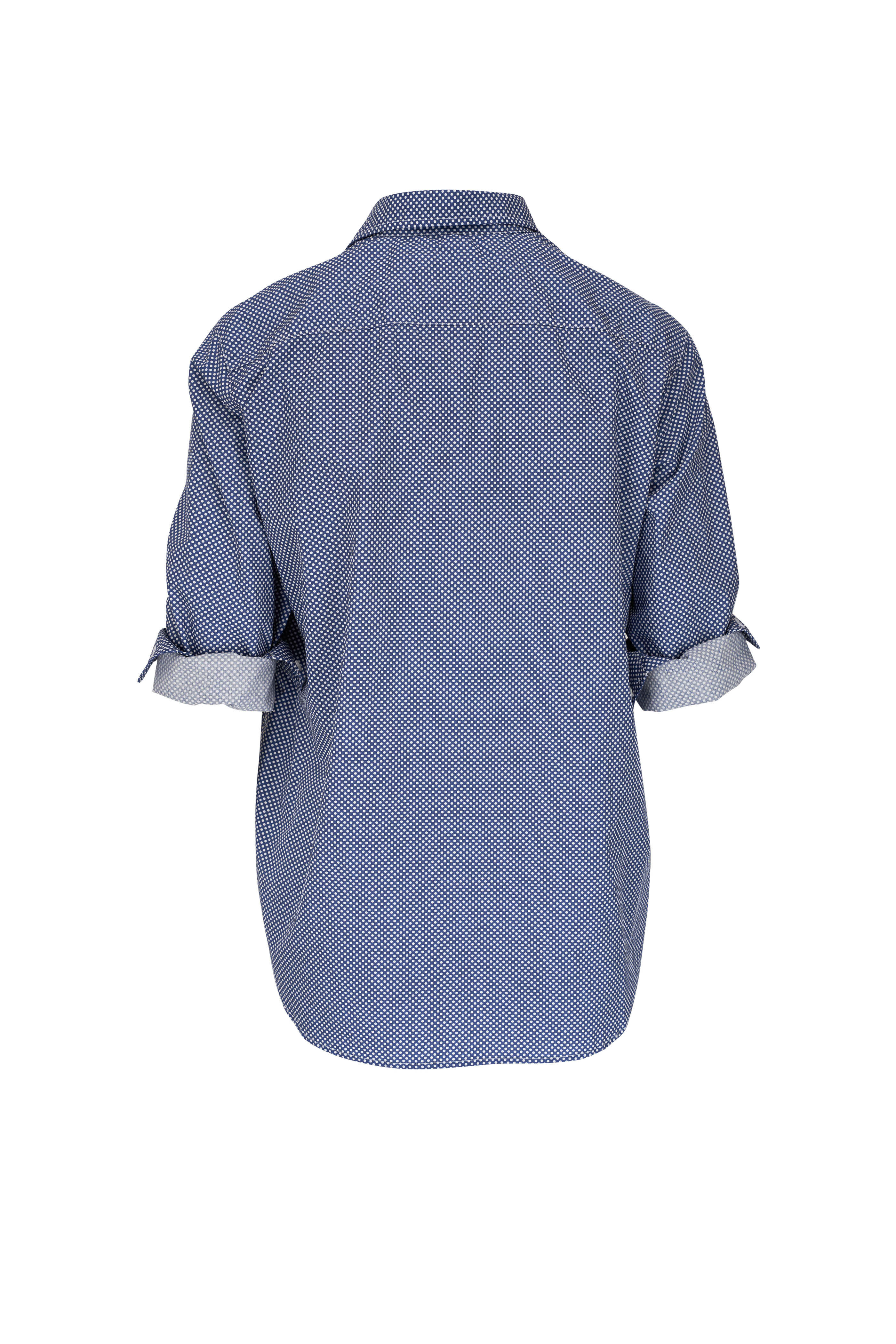 トップス blueblue Frank&Eileen 723766B6 Frank & Eileen - Eileen Ruffle Collar Denim Button Down