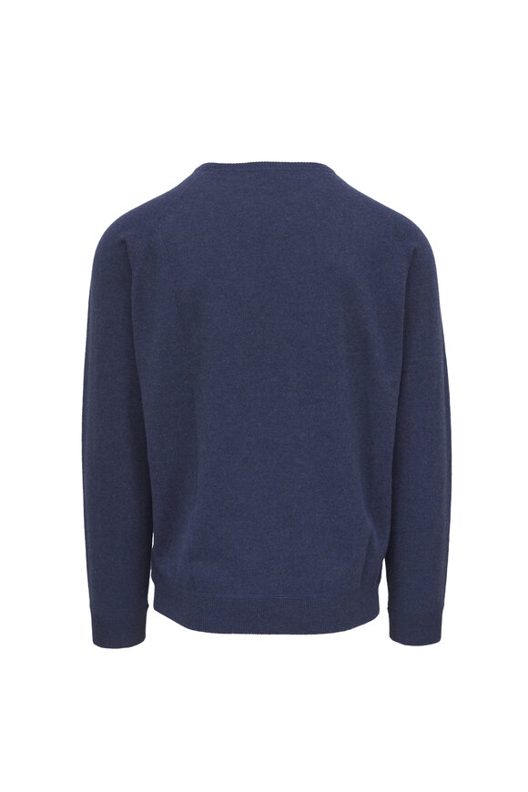 Kinross Indigo Cashmere Crewneck Sweater - view 3
