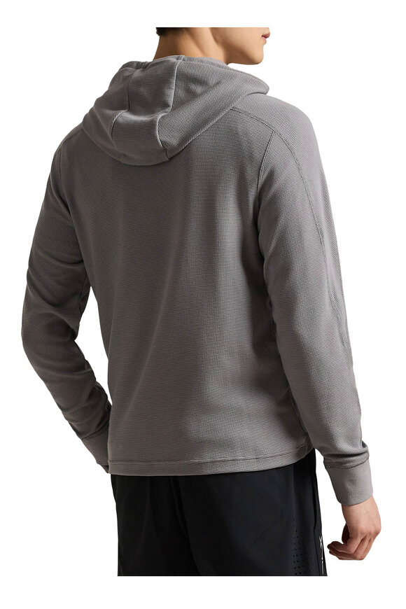 RLX Ralph Lauren Light Gray Waffle Knit Tech Hoodie - view 4