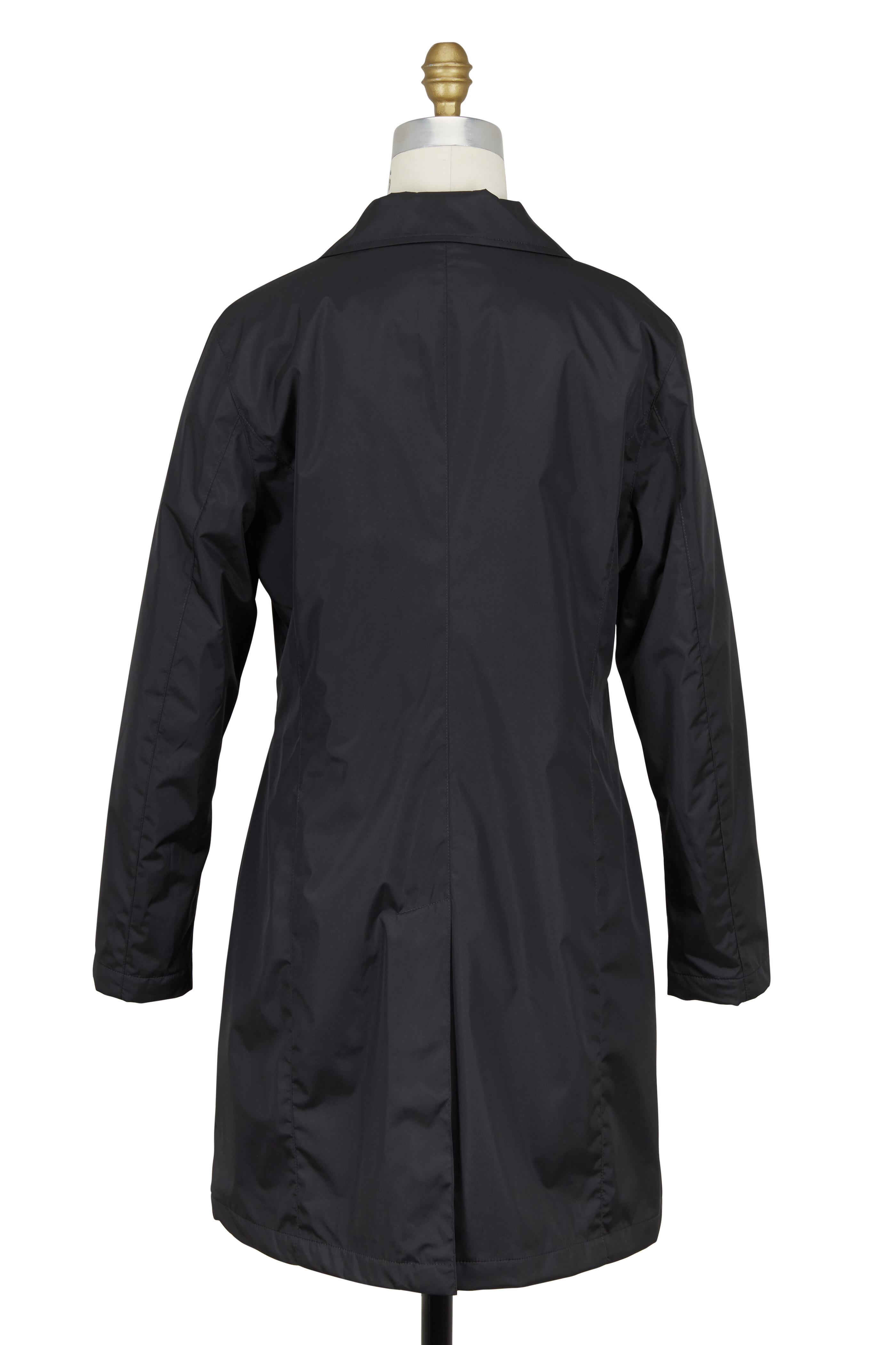 Sealup - Black Single Breasted Fitted Raincoat