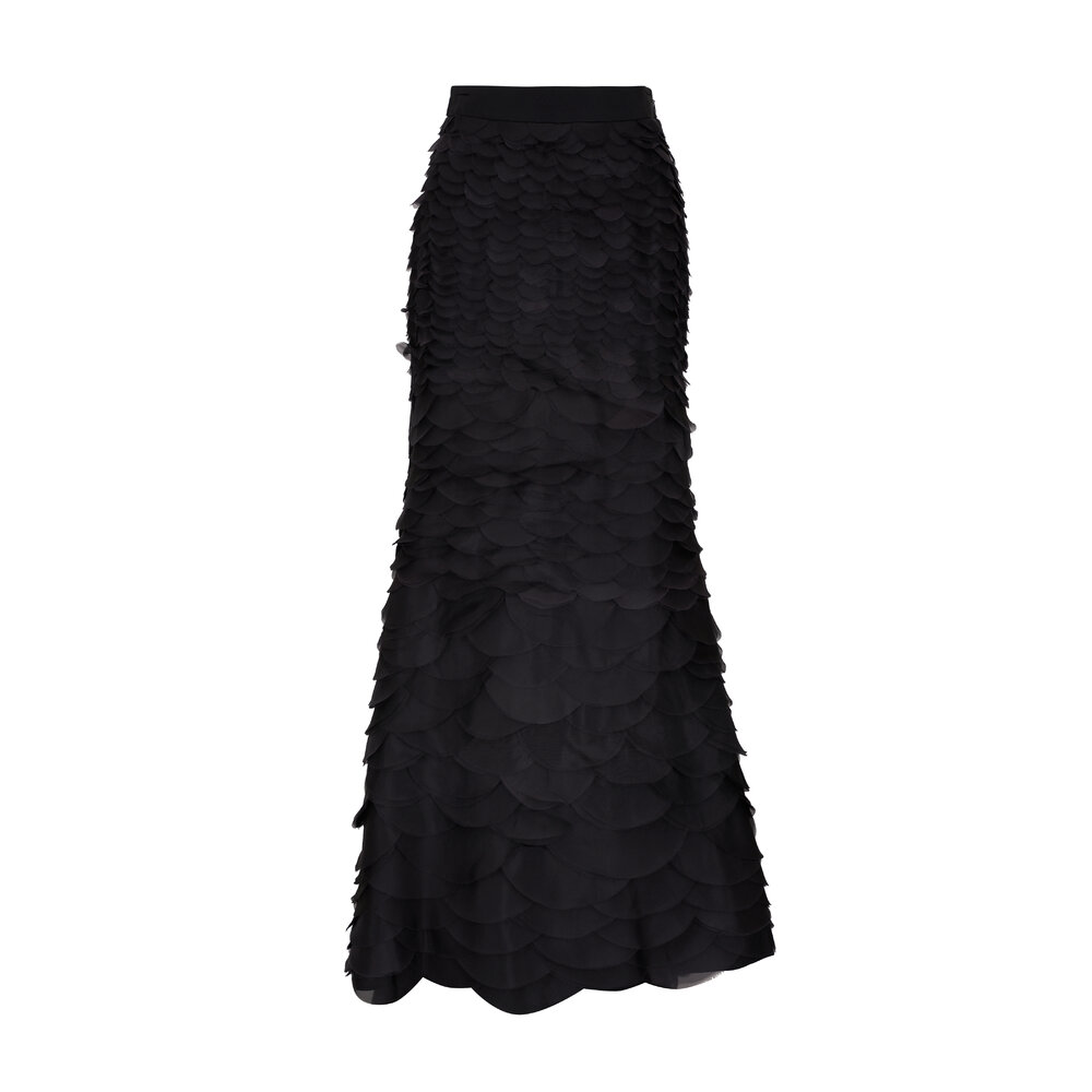 TWP - Everlasting Love Black Silk Organza Maxi Skirt