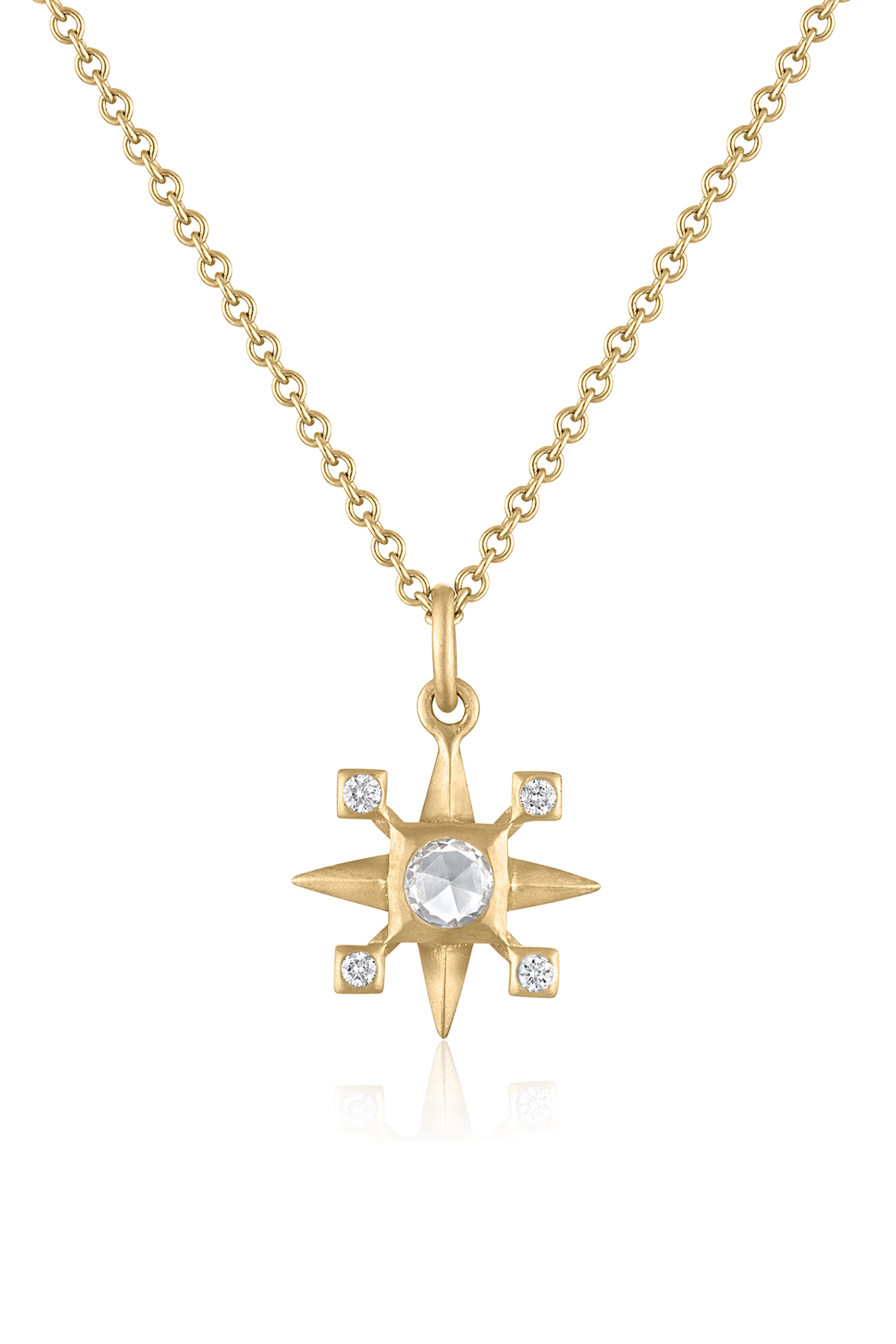 Loriann - 14k Yellow Gold Morning Star Pendant