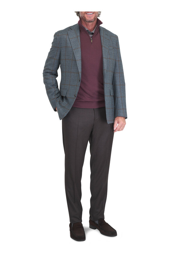 Atelier Munro Green Check Wool & Silk Sportcoat - view 2