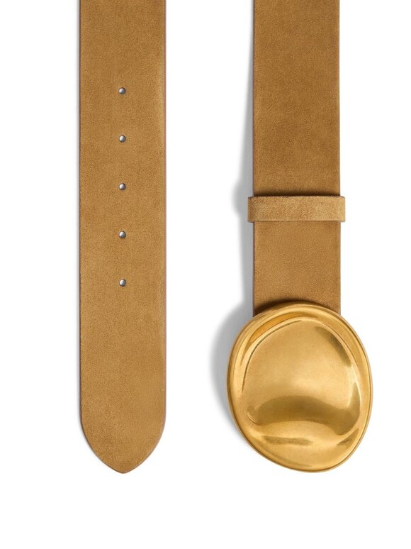 Khaite Keefe Mud Suede Belt, 35mm - view 3