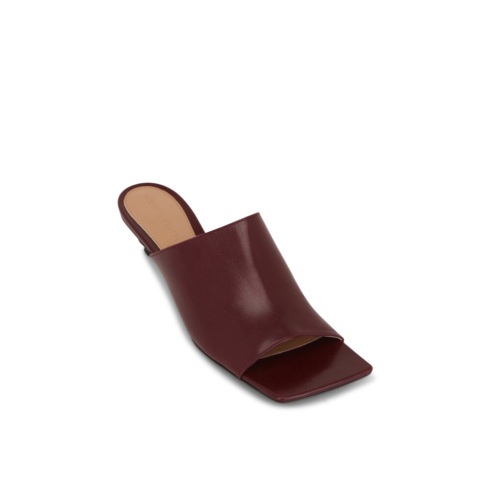 Bottega Veneta - Merlot Stretch Leather Mule Sandal, 35mm