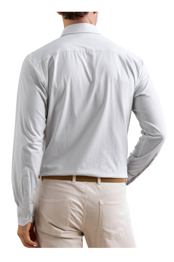 Peter Millar Excursionist Flex British Gray Check Sport Shirt - view 4