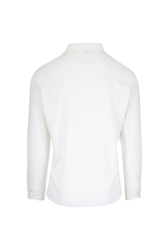 Peter Millar Crown Crafted Amble Almond Cotton & Cashmere Polo - view 2