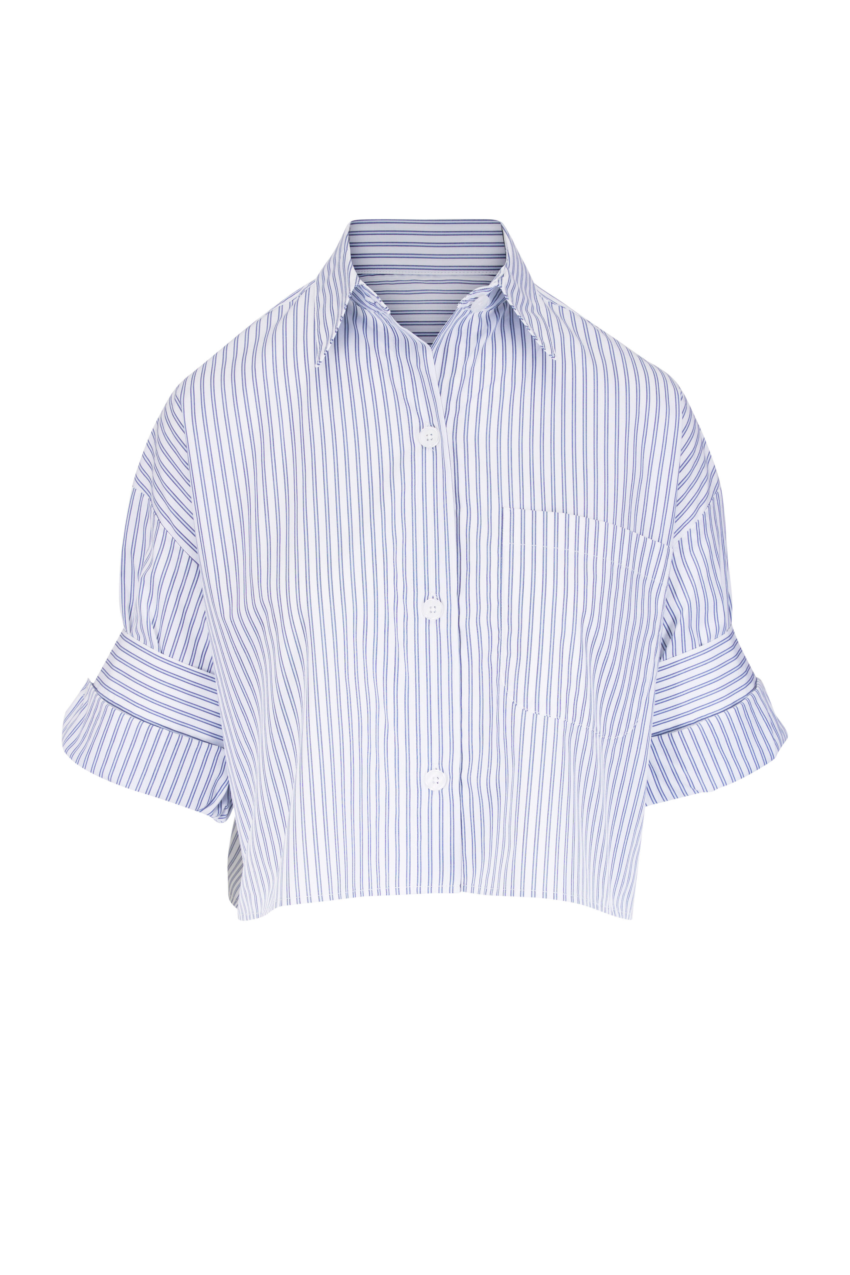 TWP - Next Ex Blue & White Stripe Shirt - view 1