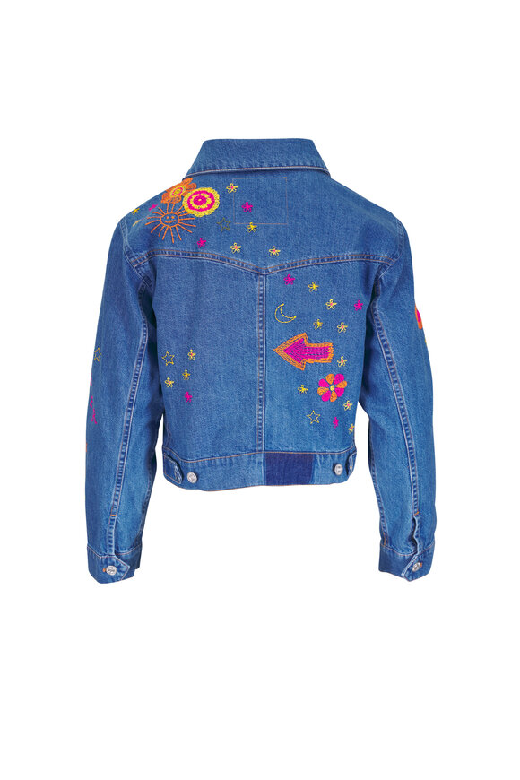 Mother The Heyday Hodgepodge Cropped Denim Jacket - view 3