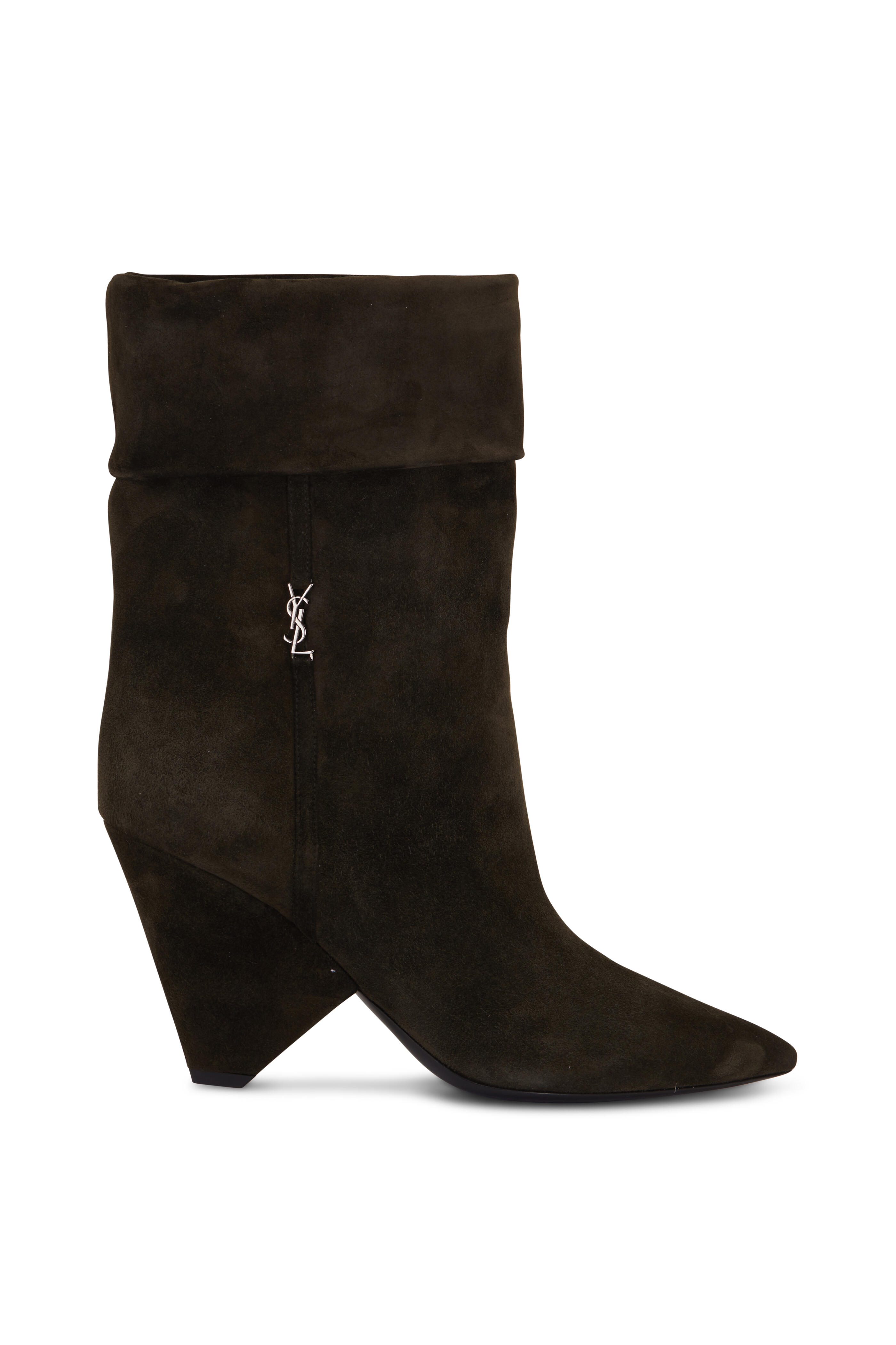 Saint Laurent - Liz Sable Suede Boot, 85mm