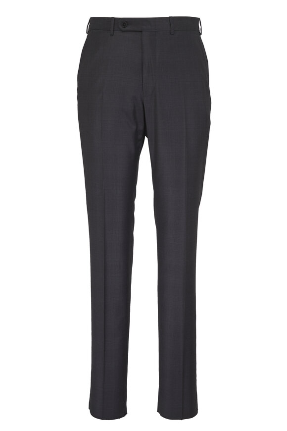 Zegna Trofeo Dark Gray Overcheck Suit - view 4