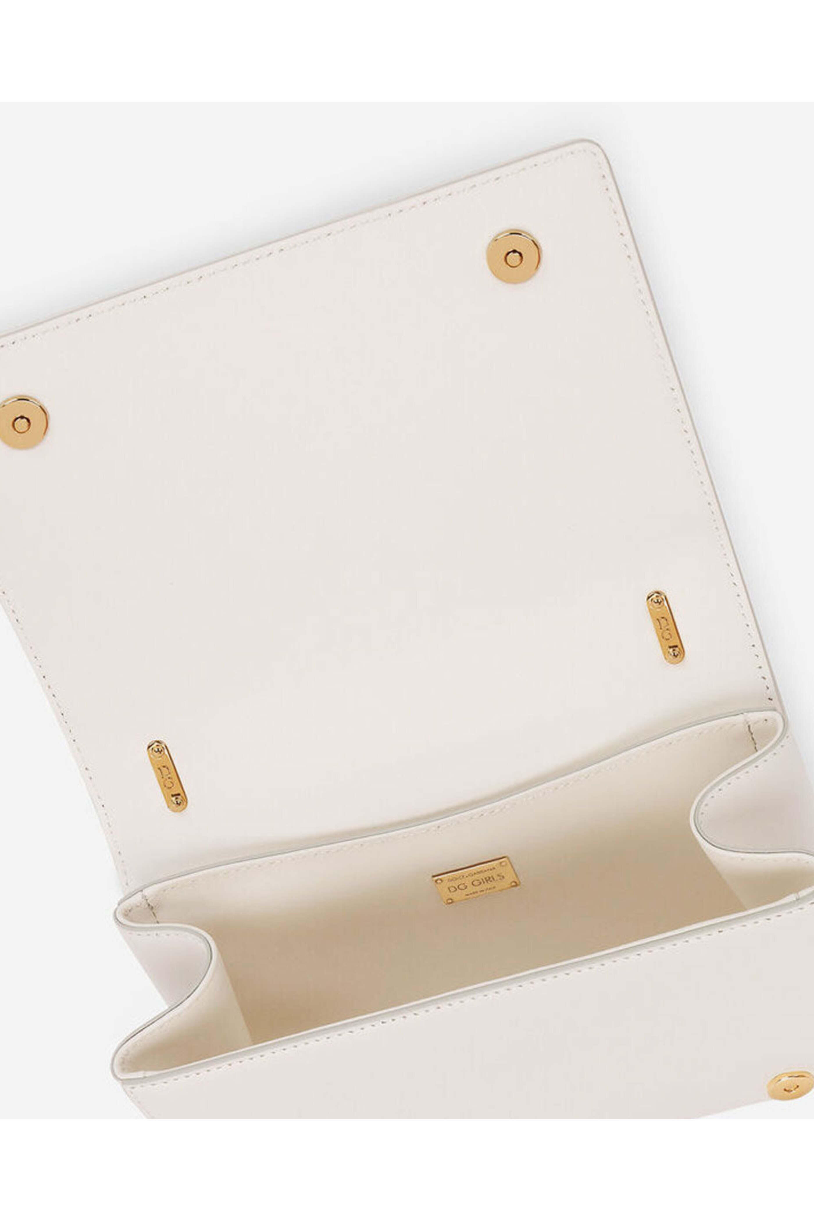 Dolce & Gabbana - Nappa Leather DG Girls Shoulder Bag in White