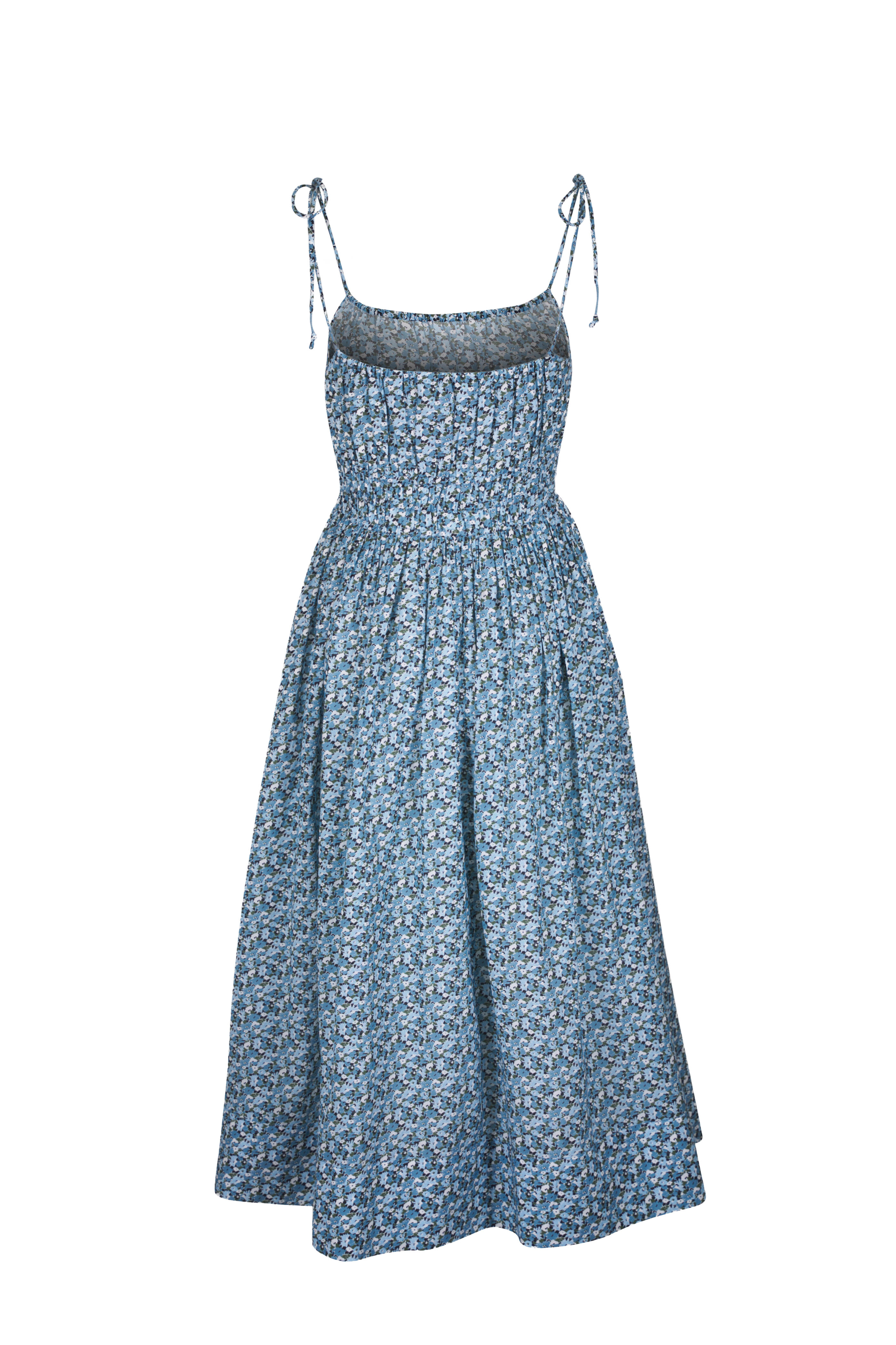 Veronica Beard - Millie Lake Mist Multi Floral Midi Dress